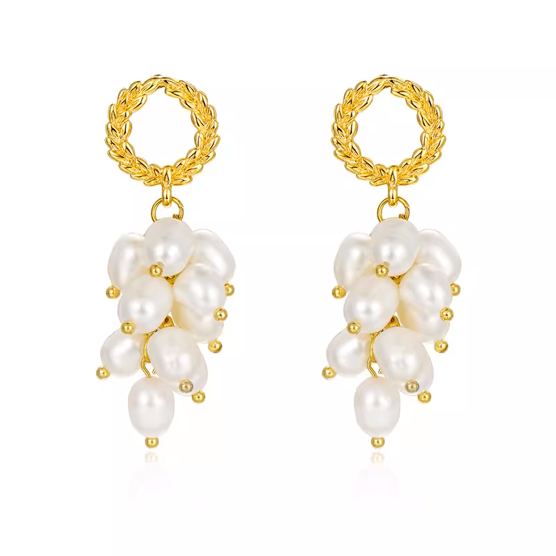 Elegant Long Natural Pearl Earrings for Women - Timeless Beauty